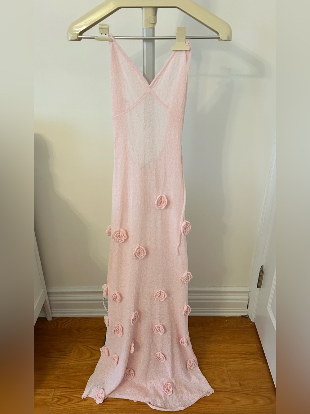 Meshki Suki Crochet Maxi Dress With Flowers, XS - Picture 2 of 4